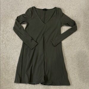 Elegant Olive Green Women's Dress